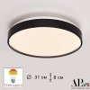 Потолочный светильник Toscana 3315.XM302-1-328/18W/3K Black белый круглый APL LED