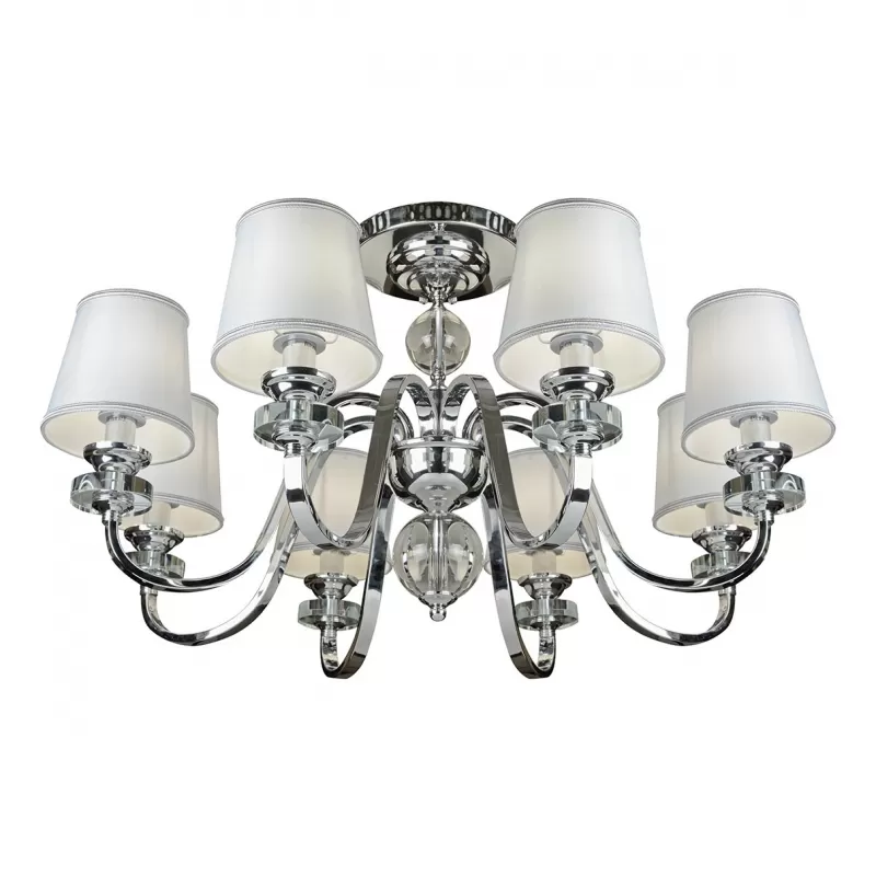 Потолочная люстра Vivia 82367/8 CR конус белая iLamp Потолочная люстра Vivia 82367/8 CR конус белая iLamp