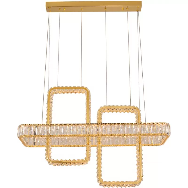 Хрустальный подвесной светильник 8230 8232+2/S gold NEW прозрачный Newport Хрустальный подвесной светильник 8230 8232+2/S gold NEW прозрачный Newport