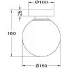 Стеклянный настенно-потолочный светильник Basic form MOD321WL-01B белый форма шар Maytoni