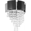 Стеклянное бра Molina LDW 7045-2 BK+CHR прозрачное Lumina Deco
