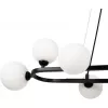 Стеклянный подвесной светильник Globos FR5222PL-08B1 форма шар белый Freya