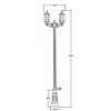 Стеклянный наземный фонарь BARSELONA 81210A B2 Bl цилиндр прозрачный Oasis Light