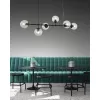 Стеклянный подвесной светильник Ceredo LDP 6034-6 BK прозрачный форма шар Lumina Deco