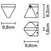 Хрустальный настенный светильник Tripla F41D0176 прозрачный Fabbian