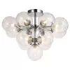 Стеклянная потолочная люстра Wilcox LSP-8381 прозрачная форма шар Lussole