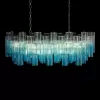 Стеклянная подвесная люстра Murano 10580/1000R Clear blue прозрачная Loft It