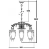 Стеклянный уличный светильник подвесной VERONA 86270/6 16 Bl прозрачный Oasis Light