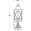 Стеклянный наземный фонарь LUCERNA 84804 Bl цилиндр прозрачный Oasis Light