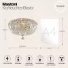 Хрустальная потолочная люстра Basfor DIA100-CL-03-G прозрачная Maytoni