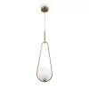 Стеклянный подвесной светильник Bumble FR5144PL-01W форма шар белый Freya