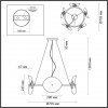 Стеклянная подвесная люстра Fluent 4858/48L серая Odeon Light