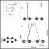 Стеклянный подвесной светильник Troni 5041/60LA форма шар Odeon Light