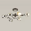 Стеклянная потолочная люстра Melissa 4527/6C конус серая Lumion