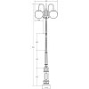 Наземный фонарь GLOBO L 88210LB/10/E7/down Bl белый форма шар Oasis Light