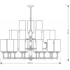 Потолочная люстра Empoli EMP-ZW-12+6+3(ZM) цилиндр Kutek