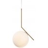 Стеклянный подвесной светильник IC KG0825P-1S форма шар белый DeLight Collection