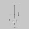 Стеклянный подвесной светильник The Sixth Sense Z020PL-L6BS3K форма шар белый Maytoni