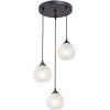 Стеклянный подвесной светильник  V3785-1/3S форма шар белый Vitaluce