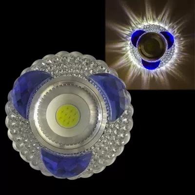 Светодиодный точечный светильник  42240-9.0-001PL MR16+LED3W CL/BL