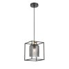 Стеклянный подвесной светильник Morrison VL5472P01 цилиндр черный Vele Luce