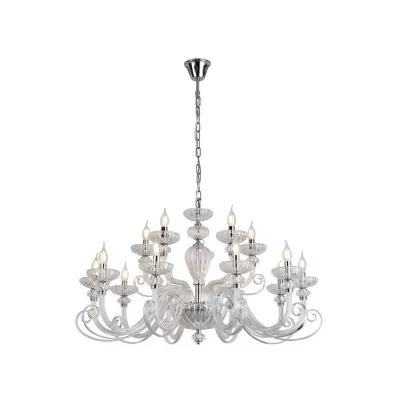 Подвесная люстра Annette 8620+5/C chrome clear Newport