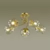 Стеклянная потолочная люстра Breana 4556/5C форма шар прозрачная Lumion