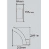 Стеклянный настенный светильник уличный COBRA l W2141 Gr белый Oasis Light