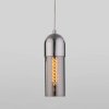 Стеклянный подвесной светильник Airon 50180/1 дымчатый цилиндр серый Eurosvet