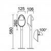 Наземный светильник  W6161-580 Gr серый Oasis Light