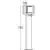 Наземный фонарь BRISBANE LED W1992-750 белый Oasis Light