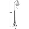 Стеклянный наземный фонарь KRAKOV 1 L 87207L Gb прозрачный Oasis Light