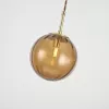 Стеклянный подвесной светильник  Aska01 форма шар ImperiumLoft
