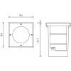 Стеклянный встраиваемый светильник уличный  73204B SS круглый прозрачный Oasis Light