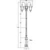 Стеклянный наземный фонарь MUNICH 2S 79760SB 10 down E7 Gb прозрачный Oasis Light