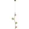 Стеклянный подвесной светильник Sakura 10212/4P Gold цвет янтарь Loft It
