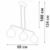 Стеклянный подвесной светильник  V48130-13/3S форма шар Vitaluce