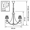 Подвесная люстра RICCIO 705064 белая Osgona