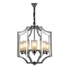 Стеклянный подвесной светильник Vigatto LDP 1224-8 CHR цилиндр белый Lumina Deco