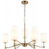 Стеклянная подвесная люстра HIGH LIGHT LH56054 цилиндр белая Ambrella
