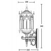 Стеклянный настенный фонарь уличный DELI L 89901L/08 Bl прозрачный Oasis Light