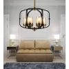 Стеклянная подвесная люстра Bonton LDP 1221-6 BK+MD белая цилиндр Lumina Deco