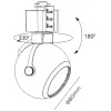 Трековый светильник  TR35-GU10 BK черный форма шар ЭРА