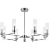 Стеклянная потолочная люстра High Light LH55152 прозрачная цилиндр Ambrella