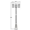 Стеклянный наземный фонарь BARSELONA 81209B/10 Bl прозрачный цилиндр Oasis Light