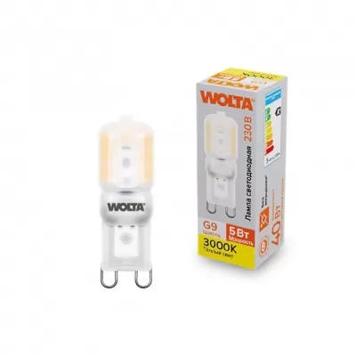 Лампочка светодиодная  WSTD-JCD-5W3KG9-P Wolta