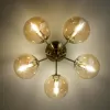 Стеклянная потолочная люстра Томми CL102153 форма шар бежевая Citilux