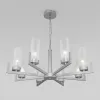 Стеклянная подвесная люстра Arganie 60133/8 серебро цилиндр прозрачная Eurosvet
