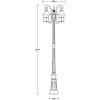 Стеклянный наземный фонарь CAIOR 1 81509B/18 Gb цилиндр прозрачный Oasis Light