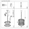 Стеклянная подвесная люстра Fabio SL1170.103.06 прозрачная ST Luce